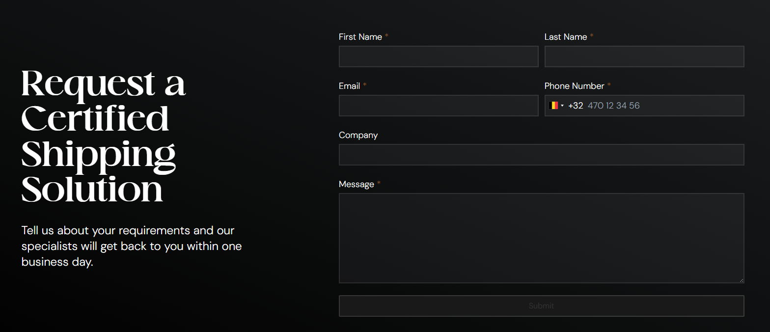 Contact Form voorbeeld