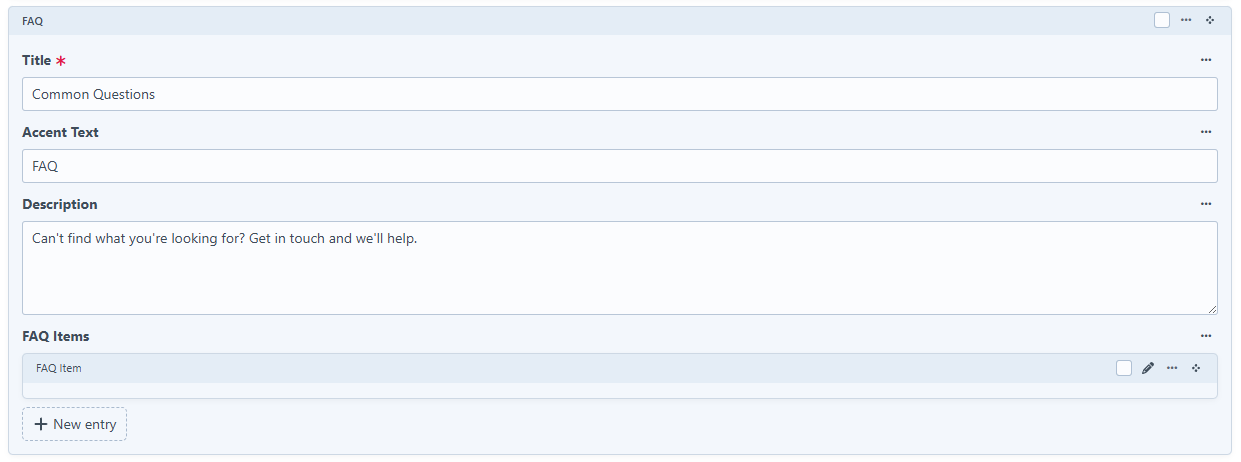 FAQ component